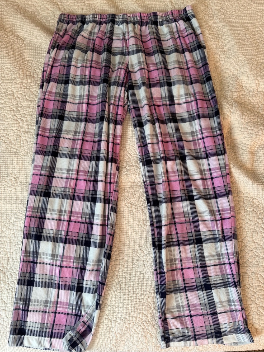 Kids Pink Plaid Pajama Pants - Soft Cozy Sleepwear